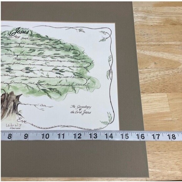 Jesus Christ Geneology Tree of Life Watercolor Llithograph Signed Numbered Mattd - Picture 11 of 11